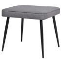  Cocktail chair with footstool fabric light gray