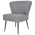  Cocktail chair with footstool fabric light gray