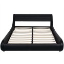 LED Bed Memory Foam Mattress Synthetic Leather Black 140x200 cm