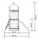 Playhouse Set with Slide Ladder Swing 237x168x218 cm Pinewood (43265+91222+90980)