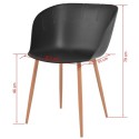 Dining Chairs 4 pcs Black