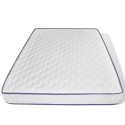 Double bed with memory foam mattress 140 x 200 cm white