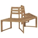 Half-hexagonal 63inch Solid Acacia Wood Tree Bench