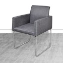 Dining Chairs 2 pcs Fabric Dark Gray