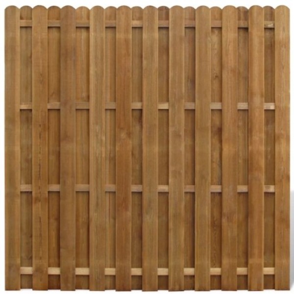 Privacy fence element Vertical profile pinewood 180 x 180 cm