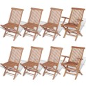 Nine Piece Outdoor Dining Set Teak