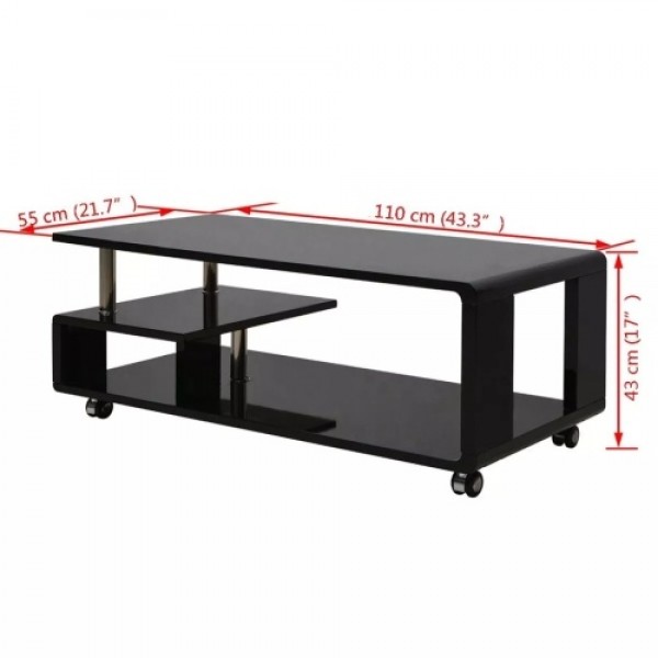 High Gloss Coffee Table Black