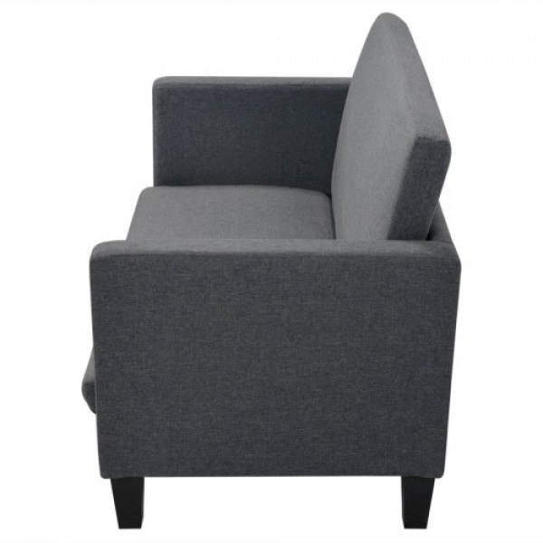 Light Fabric Armchair 135x70x83.5 cm Light Gray