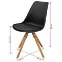 Dining Chairs 6 pcs. Faux Leather Black