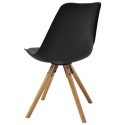 Dining Chairs 6 pcs. Faux Leather Black