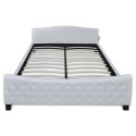 Double bed with memory foam mattress white 140x200 cm