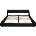 LED Bed Memory Foam Mattress Synthetic Leather Black 180x200 cm