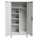 Locker Cabinet with 2 Doors Steel 35.4"x15.7"x70.9" Gray