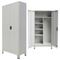 Locker Cabinet with 2 Doors Steel 35.4"x15.7"x70.9" Gray