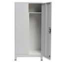 Locker Cabinet with 2 Doors Steel 35.4"x15.7"x70.9" Gray