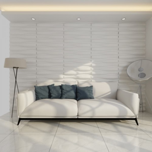 Panel De Pared 3D Ola 0,625 M x 0,8 M 12 Paneles 6 M²