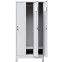 Locker Cabinet with 3 Compartments Steel 35.4"x17.7"x70.9" Gray