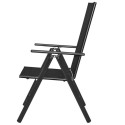 Folding Garden Chairs 2 pcs Aluminum Black