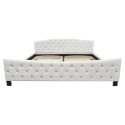 Double bed with memory foam mattress 180 x 200 cm white