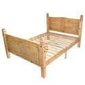 Bed &amp; Memory Mattress Mexican pine Corona 140 x 200 cm