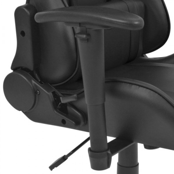  Tilting Racing Office Chair Synthetic Leather Black