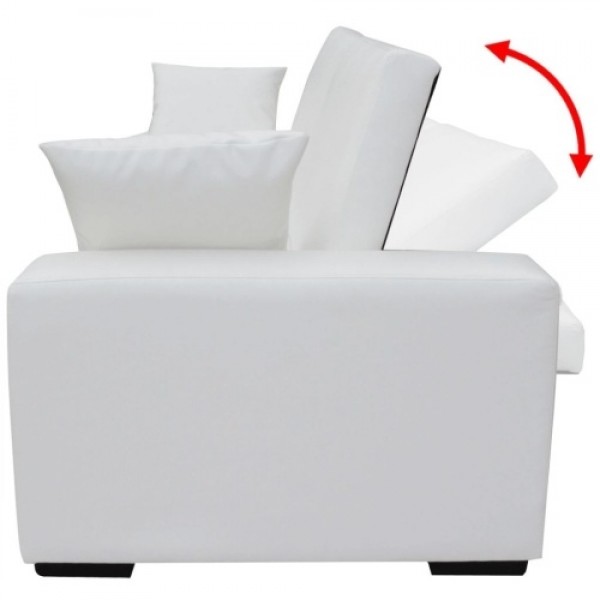  Sofa bed White synthetic leather