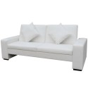  Sofa bed White synthetic leather