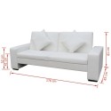  Sofa bed White synthetic leather