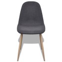 Dining Chairs 4 pcs Fabric Dark Gray