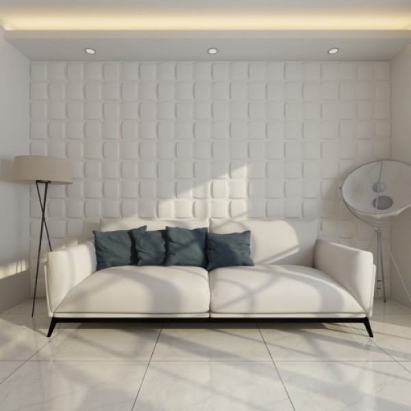 Panel De Pared 3D Cuadrado 0,5 M x 0,5 M 24 Paneles 6 M²