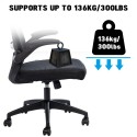 Ergonomic Office Chair with Adjustable Height Headrest Retractable Armrest Tilt Function High-back Executive Mesh Chair