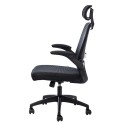 Ergonomic Office Chair with Adjustable Height Headrest Retractable Armrest Tilt Function High-back Executive Mesh Chair