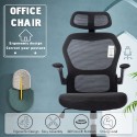 Ergonomic Office Chair with Adjustable Height Headrest Retractable Armrest Tilt Function High-back Executive Mesh Chair