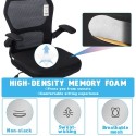 Ergonomic Office Chair with Adjustable Height Headrest Retractable Armrest Tilt Function High-back Executive Mesh Chair