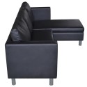 3 Seater L-shaped Leatherette Sectional Sofa