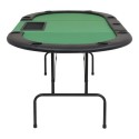 9-Player Folding Poker Table 3 Fold Oval Green