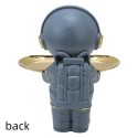 Tomfeel Astronaut Holder Metal Tray Astronaut Sculpture Light Resin Ornament Entrance Cabinet Key, Cosmetics, Trinkets Storage L