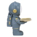 Tomfeel Astronaut Holder Metal Tray Astronaut Sculpture Light Resin Ornament Entrance Cabinet Key, Cosmetics, Trinkets Storage L