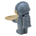 Tomfeel Astronaut Holder Metal Tray Astronaut Sculpture Light Resin Ornament Entrance Cabinet Key, Cosmetics, Trinkets Storage L