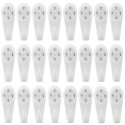 24Pcs Plastic White Non-Trace Wall Picture Hooks Invisible Traceless Picture Photo Frame Hanger