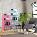 1 Tier Cube Bookcase Book Shelf Multifunctional Storage Rack for Books Shoes Toys Green Plants Decorations Bedroom Study Room Ki