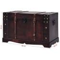 Vintage Treasure Chest Wood 26"x15"x15.7"