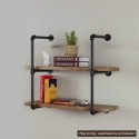 Pipe Kit Storage Shelves Wall-Mounted Bookshelf Without Wood Board Home Kitchen Bathroom Storage