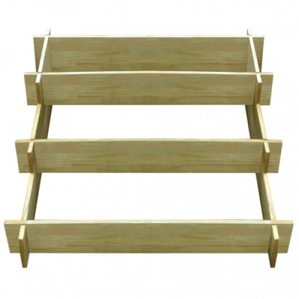 Wooden planter impregnated with 3 levels 90 x 90 x 35 cm