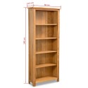 5-Tier Bookcase Oak 60x22,5x140 cm