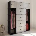 Modular Cabinet with 14 Compartments 14.6"x57.5"x71"