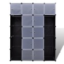 Modular Cabinet with 14 Compartments 14.6"x57.5"x71"