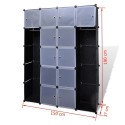 Modular Cabinet with 14 Compartments 14.6"x57.5"x71"