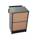 40 x 30 x 60cm Round Handle Cabinet with Two Drawer