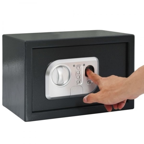 31 x 20 x 20 cm Dark Gray Digital Safe with Fingerprint